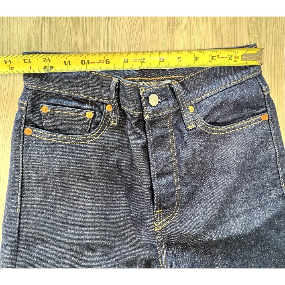 Levi's Premium Wedgie High Rise Light Wash W28 L26 Button Fly fringe pocket - Picture 9 of 12